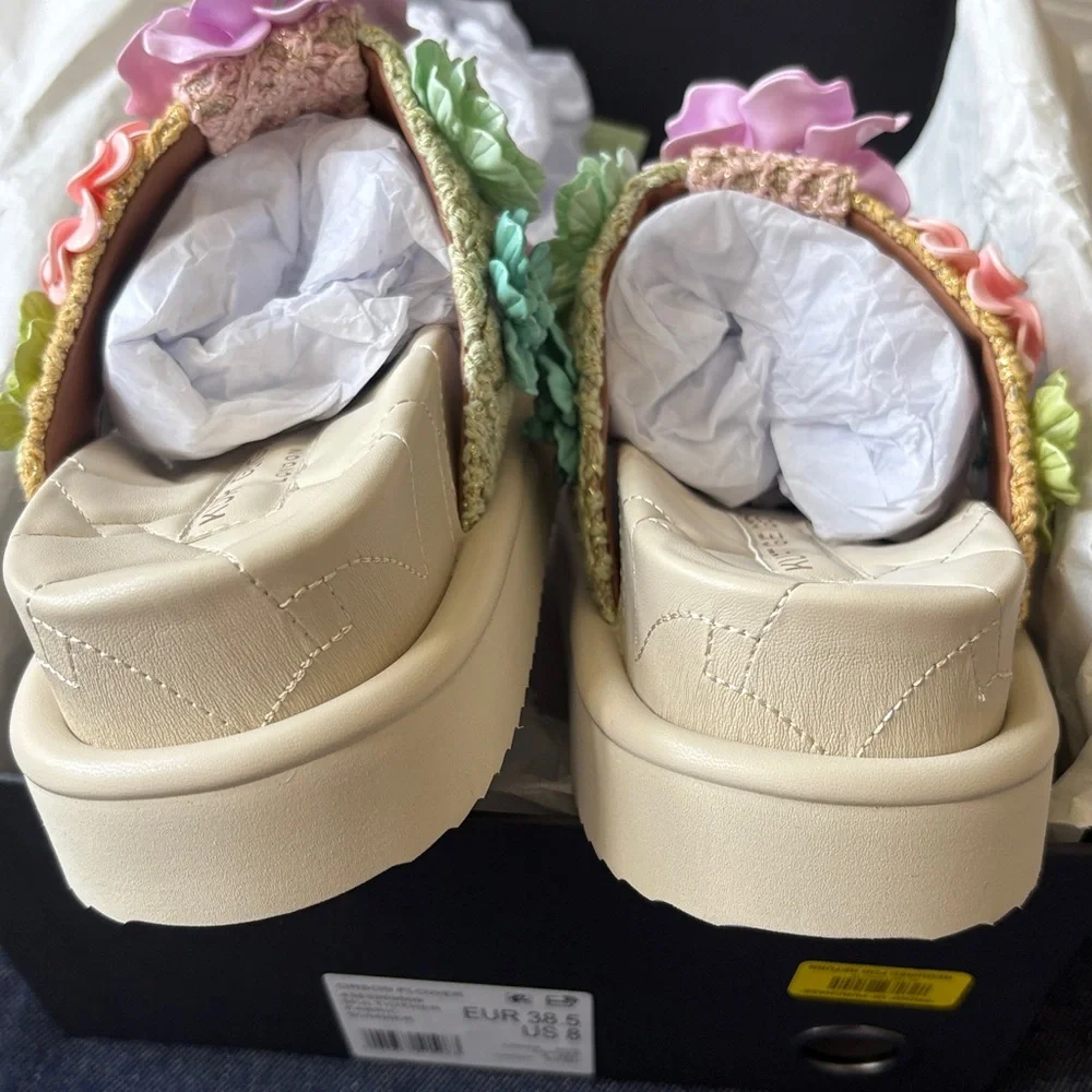 Kurt Geiger Orson Flower Sandals - Multicolor fabric summer size-8 new - Picture 7 of 11